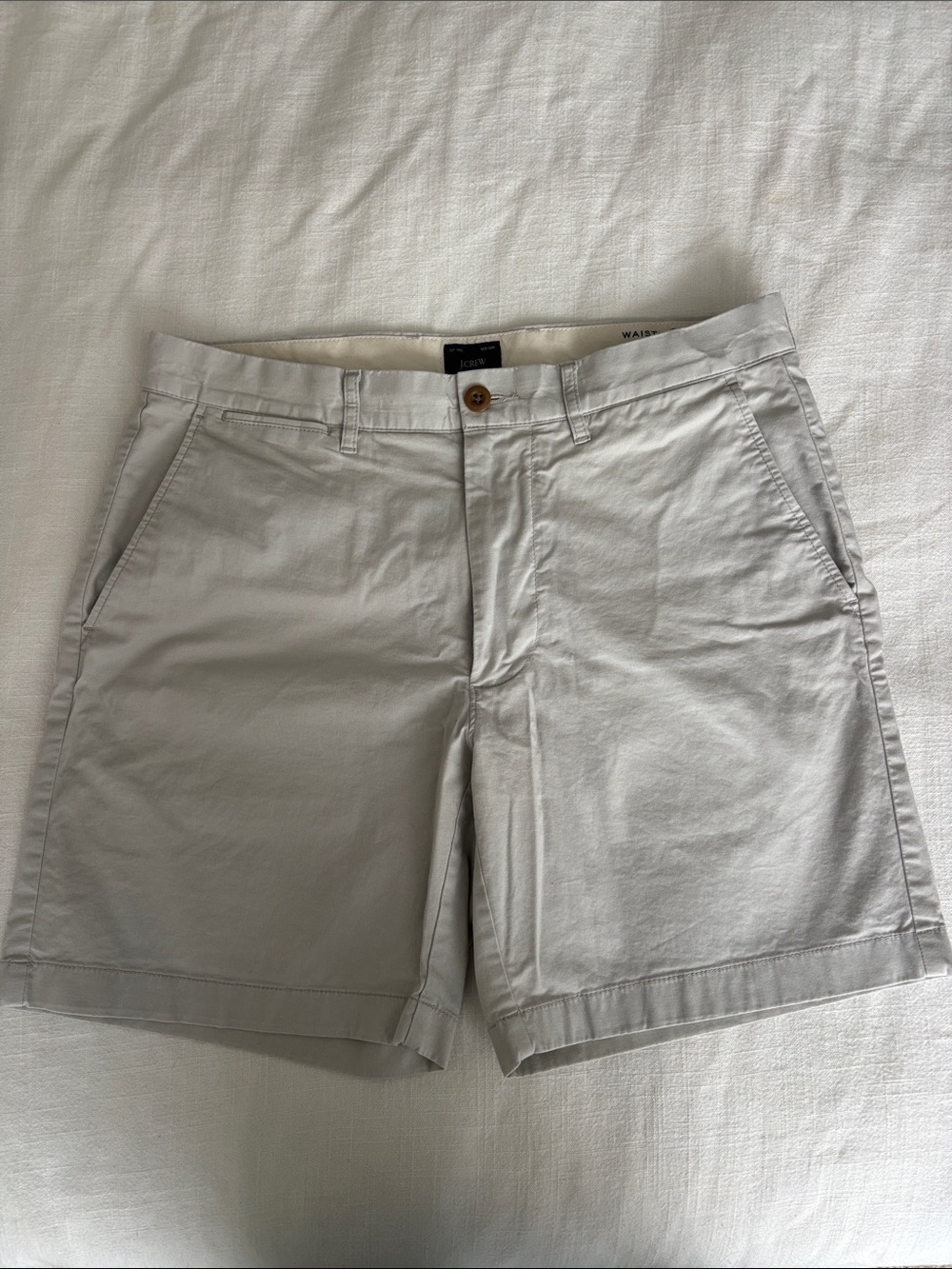 J. Crew Light Gray Flat Front Chino Shorts